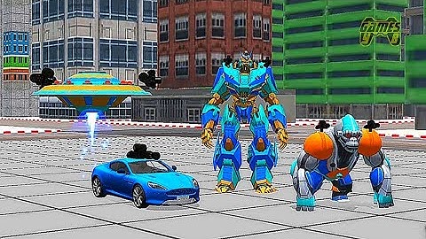 Multiple Robot Transform 2021: Gorilla Car Robot UFO Transformation Game - Android Gameplay