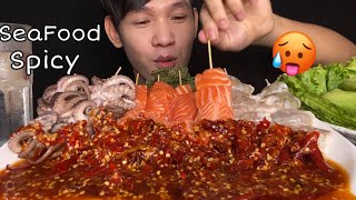 MUKBANG ASMR EATING SREA FOOD SPICY🔥 | Seafood Eating Show [ Chili Sauce Delicious ]
