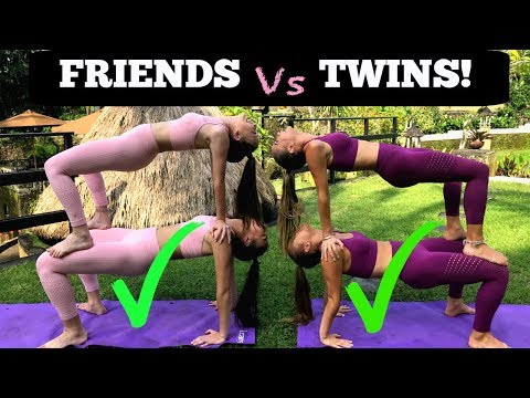 EXTREME YOGA CHALLENGE Twins vs Friends in BALI!