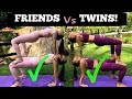 Extreme yoga challenge twins vs friends in bali