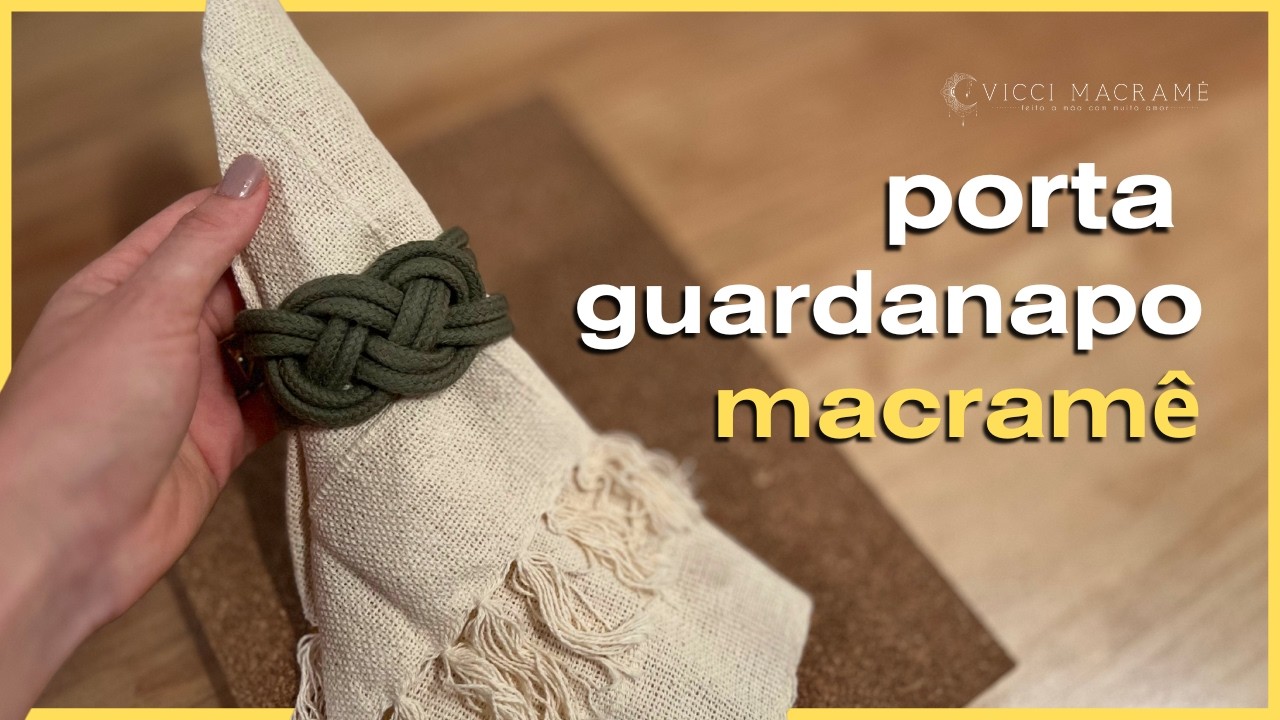 Porta guardanapo MACRAME com nó infinito