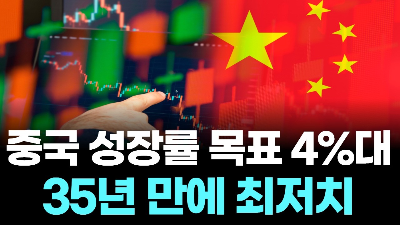 중국 성장률 목표 4%대, 35년 만에 최저치