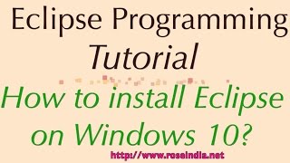 How to install Eclipse on Windows 10