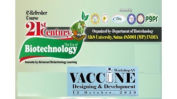 e-Refresher Course Workshop XV: Vaccine Designing and Development