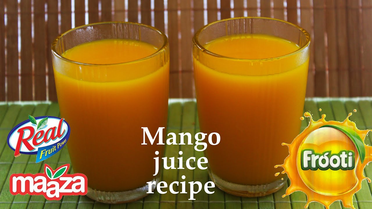 ಫ್ರೂಟಿ, ಮಾಜದಂತಹ ಜ್ಯೂಸು Mango juice recipe Kannada Frooti or Maaza
