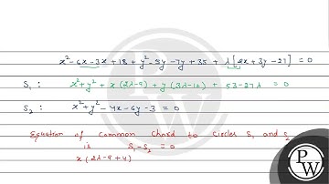 Consider a family of circles passing through two fixed points \( A(3,7) \& B(6,5) \). The the ch...