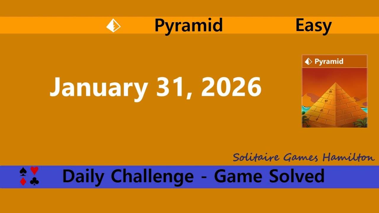 Microsoft Solitaire Collection | Pyramid Easy - January 31, 2026 | Daily Challenges