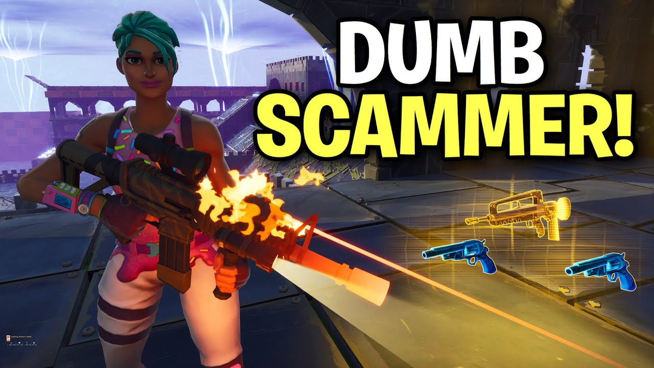 Insanely DUMB Scammer tried scamming me! (Scammer Get Scammed) Fortnite