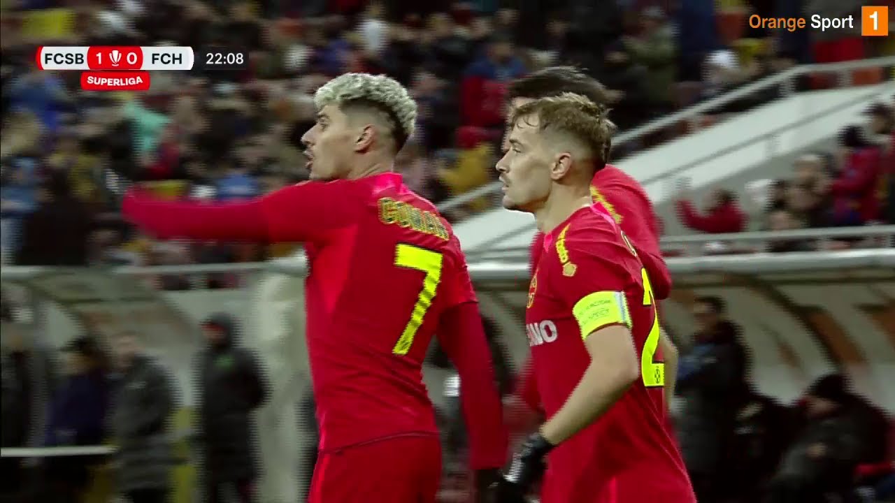 Video  FCSB – Hermannstadt 3-0. Roș-albaștrii, la 8 puncte de CFR Cluj!  Clasamentul SuperLigii