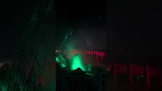 Fire Torches And Green Fog At Hershey Park At Night 10/24/25