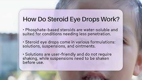 How Do Steroid Eye Drops Work? - Optometry Knowledge Base