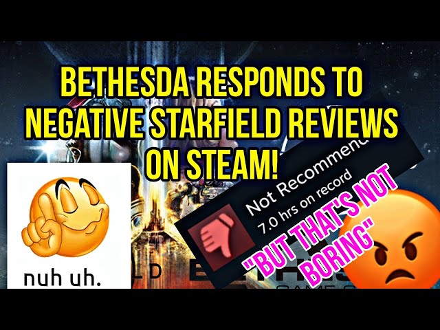 Bethesda has been responding to negative Starfield reviews on