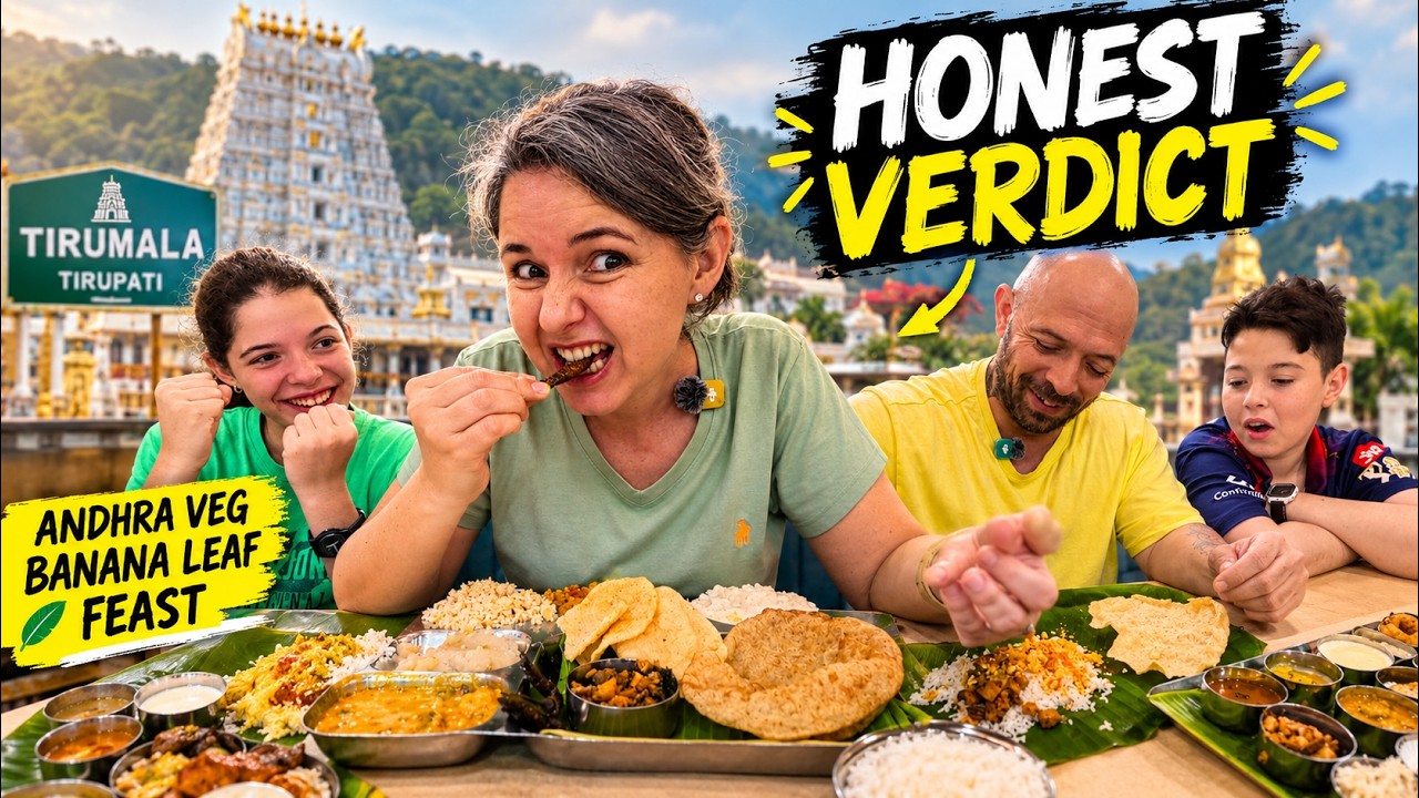 A PERFECT Ending To Our TIRUMALA Experience 🙏🏻? Andhra VEG Feast In Tirupati!