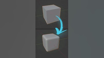 How to make round corners of cube in Blender, bevel modifier #blender #3d #cgian
