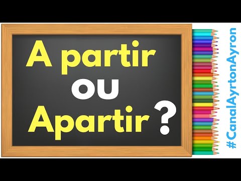 A PARTIR ou APARTIR Qual o correto?