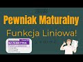 FUNKCJA LINIOWA - Pewniaki maturalne matematyka 2026.