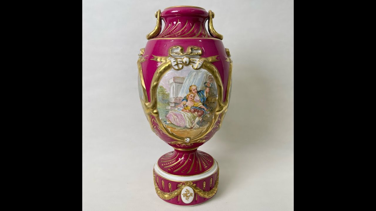 フラワーベース(花瓶) / 1900年代 / 磁器 / フランス / 金彩装飾