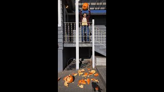 #halloween  Pumpkin Jack-O'-Lantern Smashing - 4K 120fps #slowmotion  #slowmo  #canonr5