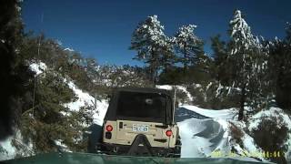Little Thomas Mountain cutting through deep snow