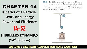 14-52 Kinetics of a Particle: Work and Energy | Chapter 14: Hibbeler Dynamics | Engineers Academy