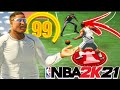 NBA 2K21 FIRST 99 OVERALL FAT DEMIGOD IS A GLITCH IN CURRENT GEN! (FATTEST MYPLAYER EVER)