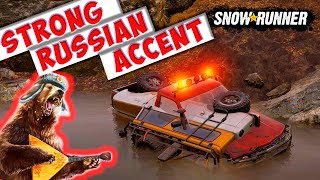 STRONG RUSSIAN ACCENT | Vehicles Love in SnowRunner (part 3)