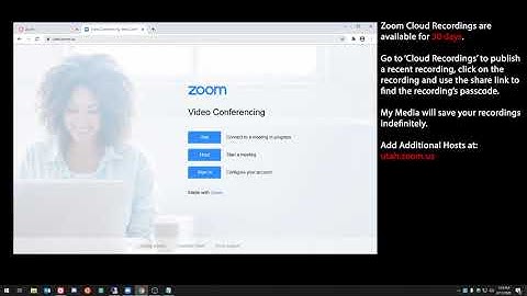Zoom Cloud Recordings in Canvas