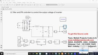 LC filter and PR controller to control the output voltage of inverter