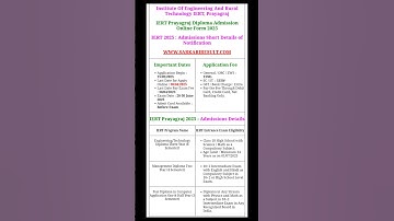IERT Prayagraj Diploma Admissions 2025Online Form#SarkariResult #IERT Apply & Details :