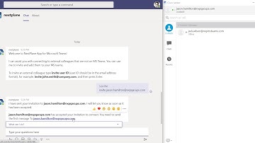 NextPlane Demo - Microsoft Teams & Cisco Jabber One-to-One Chat