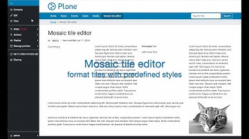 Plone Mosaic: tile formating