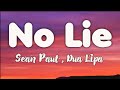 No Lie - Sean Paul ft , Dua Lipa (Lyrics)