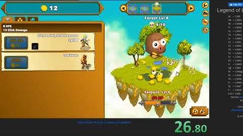 Clicker Heroes - 1 Hero to Level 50 Speedrun (2:03.99) (Mouse Keys)