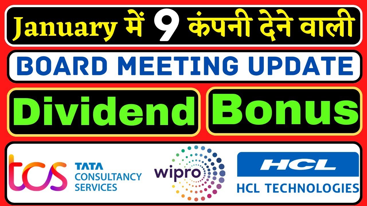 January 2023 🤗 Top 9 stocks dividend bonus split buyback • January dividend stocks bonus split