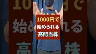 【1000円から不労所得】初めての高配当株投資におすすめ！少額で始める日本株 #高配当 #投資 #お金