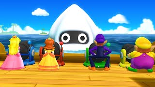 Mario Party 9 Boss Rush - Peach Vs Daisy Vs Waluigi Vs Wario| Cartoonsmee