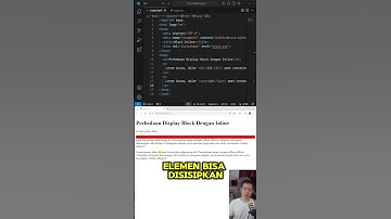 Apa Perbedaan Display Block dengan Inline? #skysen #coding #css #display #block #inline