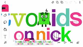 Tvokids On Nick Logo Bloopers Blooperganza 2 Take 50 Numberblocks Four Replace Orange Teeth K