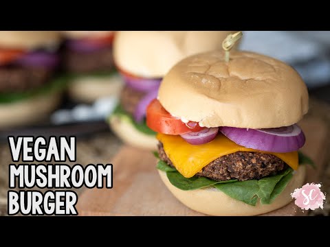 The BEST Vegan Mushroom Burger - Gluten Free & Oil Free (GRILLABLE)