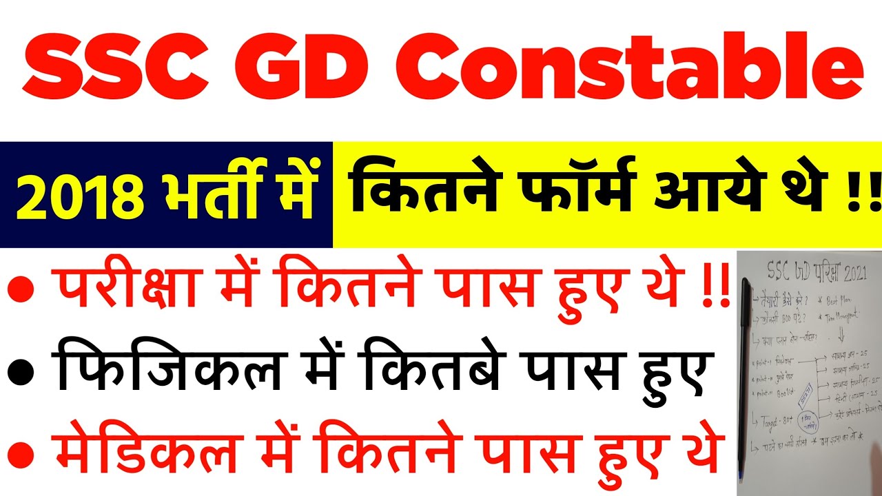 ssc gd 2018 me kitne form bhare gaye || ssc gd total form fill up 2018 - Exam , Physical , Medical