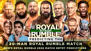 Wwe Royal Rumble 2026 Mens Entry Predictions  30man Royal Rumble Match v2  Action Dream Mania