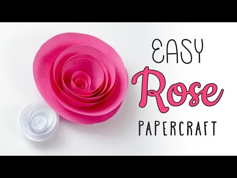 Easy Papercraft Rose Swirl Tutorial - DIY - Paper Kawaii