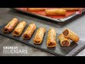 Crunchy meat filo cigars  food channel l recipes