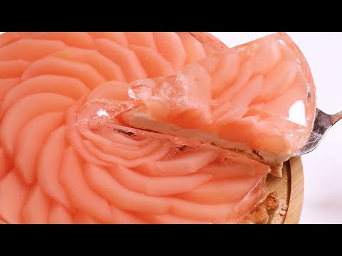 영롱한~복숭아 젤리 타르트 만들기 Peach jelly <strong>tart</strong> <strong>recipe</strong>