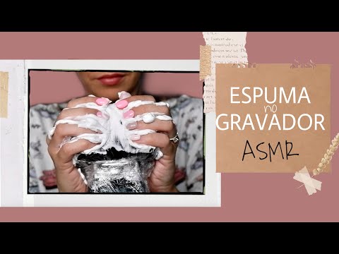 ASMR PORTUGAL: ESPUMA NO GRAVADOR | SHAVING CREAM ON MIC