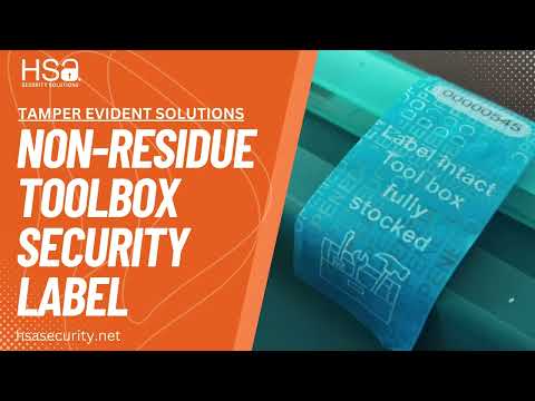 Video thumbnail for Tamper Evident Non-Residue Toolbox Labels - HSA Security Solutions