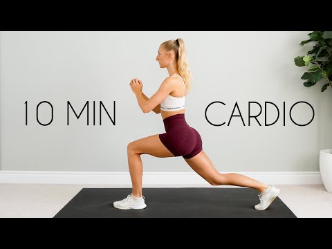 10 min NO JUMPING CARDIO FAT BURN (Apartment Friendly, Low Impact, No Equipment)