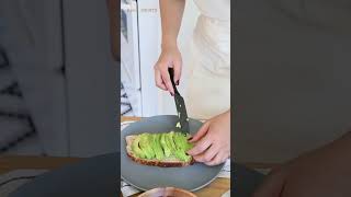 Making Avocado Bread with Boiled Eggs Topping Street Food #shorts