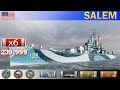 ✔ Тащим бой на Крейсере "Salem" X уровень США | [ WoWS ] World of WarShips REPLAYS