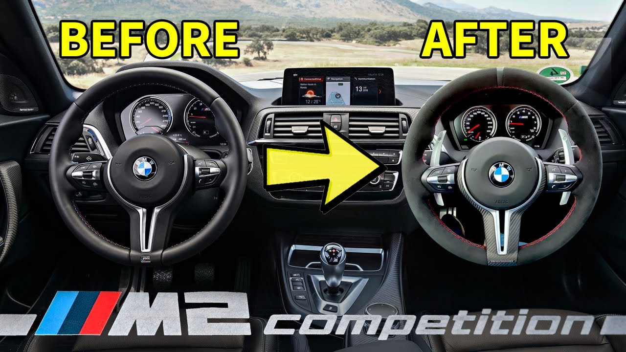 BMW M2 Steering Wheel III Alcantara Or Leather With Carbon Fiber Cover